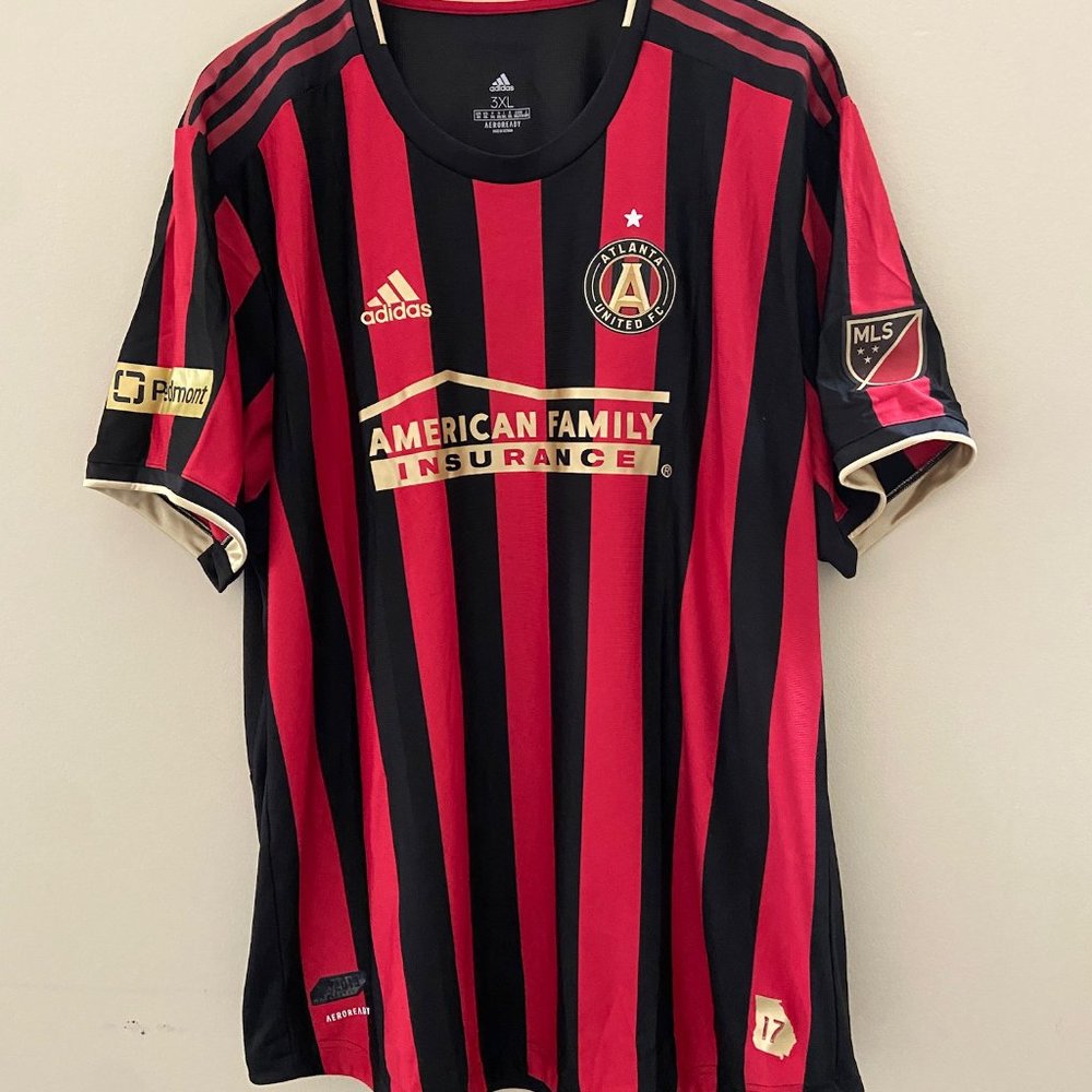 Adidas Atlanta United FC Authentic Home Soccer Jersey Red Black FT1374 $120
